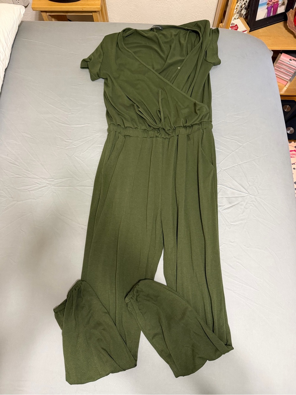 💥 WOMENS Olive Green Wrap Jumpsuit